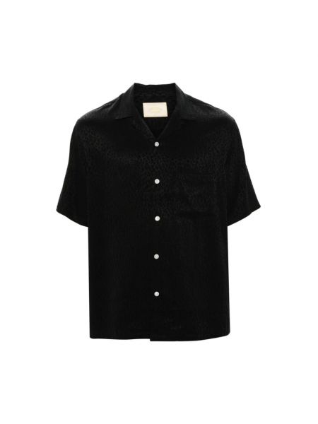 Flanell hemd mit kurzen ärmeln Portuguese Flannel schwarz