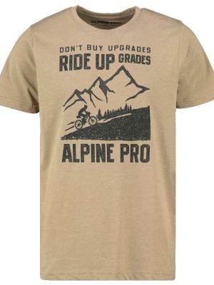 Polokošeľa Alpine Pro hnedá
