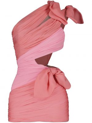 Asymmetrisches cocktailkleid mit schleife Giambattista Valli pink
