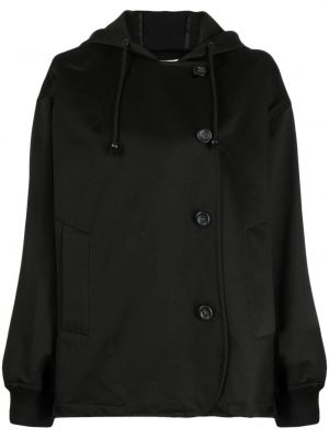 Páperová bunda na zips s kapucňou Studio Tomboy čierna