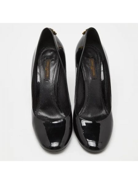 Retro calzado de cuero Louis Vuitton Vintage negro
