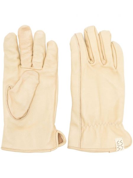 Δερμάτινα γάντια slip-on Visvim λευκό
