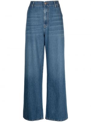 Jeansy bawełniane 3x1 niebieskie