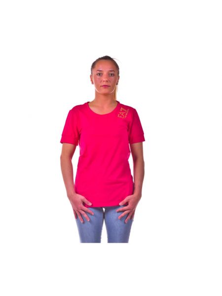 Casual t-shirt aus baumwoll Emporio Armani Ea7 pink
