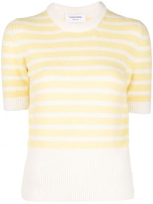 Πλεκτή ριγέ μπλούζα Thom Browne κίτρινο