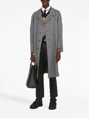 Manteau à imprimé Gucci gris