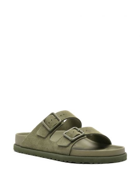 Semišové sandály Birkenstock zelené