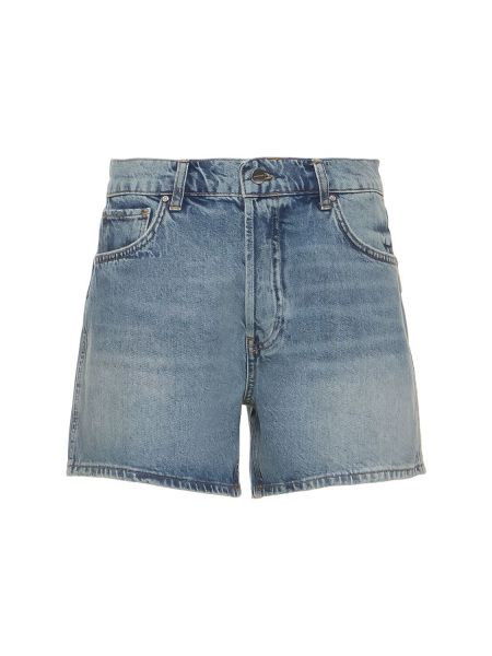Shorts di jeans di cotone Anine Bing blu