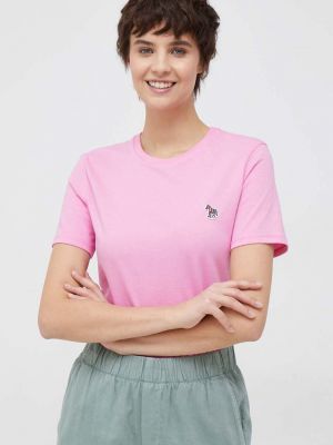 Bavlněné tričko Ps Paul Smith růžové