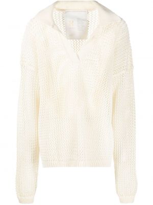Памучен пуловер Ramael бяло