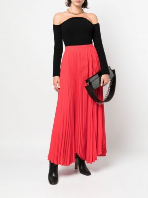 Plisované dlouhá sukně Styland červené