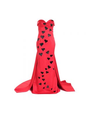 Sukienka długa Moschino czerwona