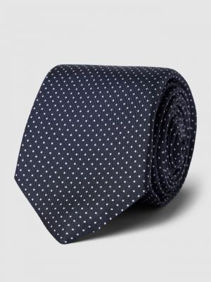 Шелковый галстук с узором по всей поверхности Tommy Hilfiger, темно-синий