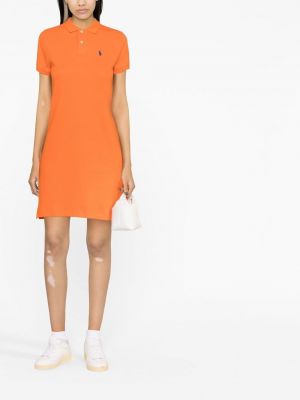 Mini robe brodé à fleurs à imprimé Polo Ralph Lauren orange