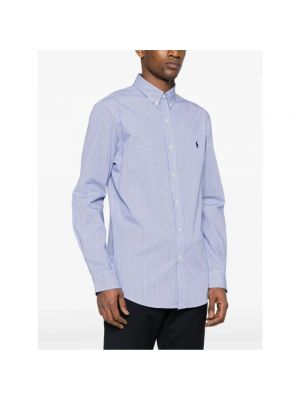 Koszula z długim rękawem w paski Ralph Lauren niebieska
