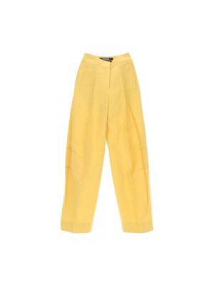 Proste spodnie Jacquemus żółte