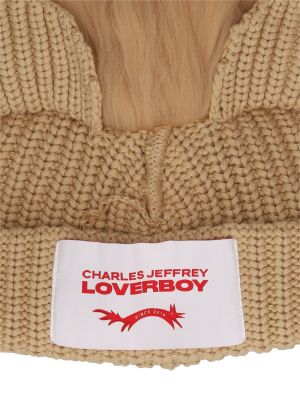 Berretto di cotone chunky Charles Jeffrey Loverboy beige