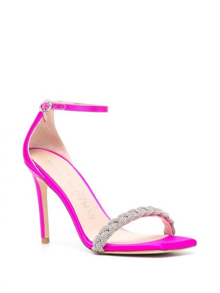 Pletené sandály Stuart Weitzman růžové