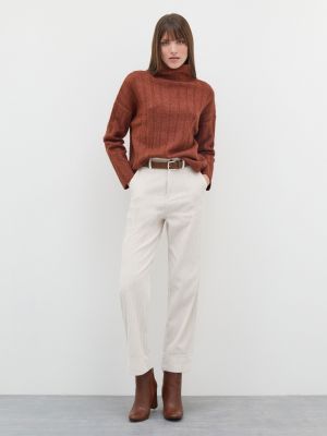Женские вельветовые брюки из чистого хлопка Iwie, светло-коричневый