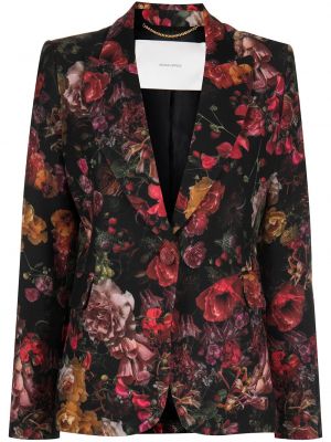 Trykt floral lang blazer Adam Lippes