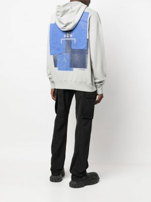 Kapučdžemperis ar rāvējslēdzēju ar apdruku A-cold-wall* pelēks