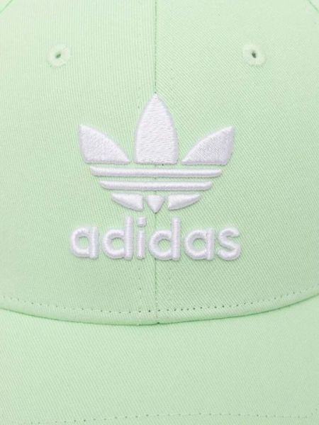 Хлопковая кепка Adidas Originals зеленая