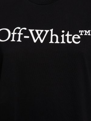 Памучна тениска с принт Off-white черно