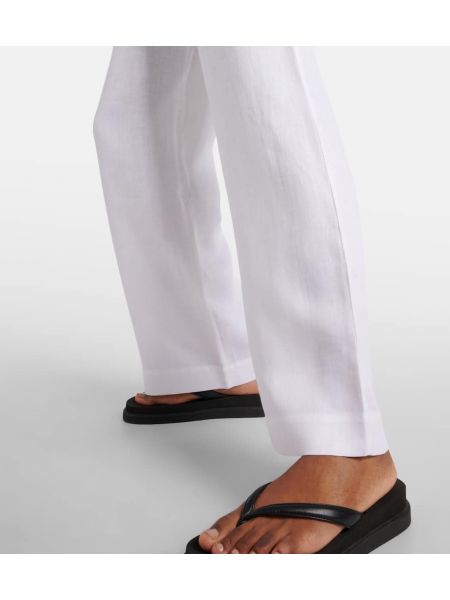 Pantaloni culotte di lino baggy Asceno bianco