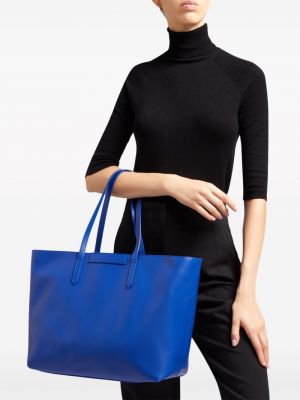 Leder shopper handtasche Giuseppe Zanotti blau