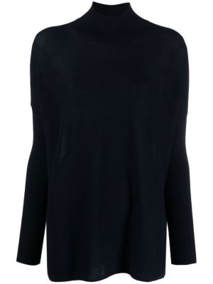 Плетен кашмирен пуловер Gentry Portofino синьо