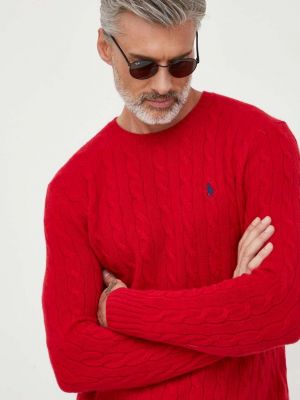 Вълнен жилетка Polo Ralph Lauren червено