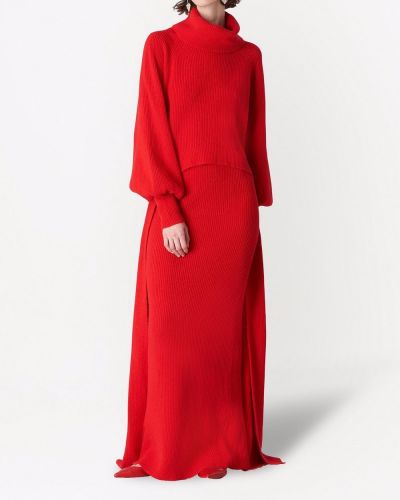 Vestido de punto Carolina Herrera rojo