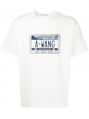 Camiseta con estampado Alexander Wang blanco