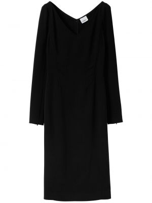 Вечерна рокля с v-образно деколте Burberry черно