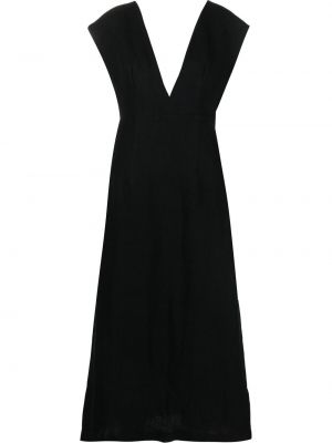 Λινή μίντι φόρεμα St. Agni μαύρο