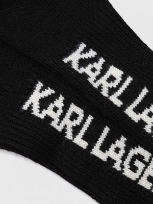 Rukavice od kašmira Karl Lagerfeld crna