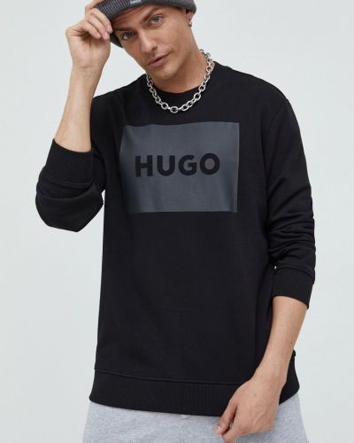 Bluza z nadrukiem Hugo czarna