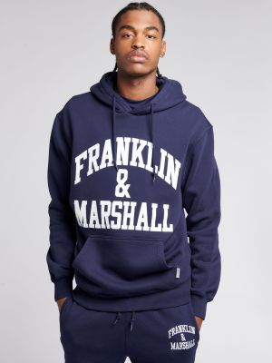 Толстовка с надписями Franklin & Marshall синяя