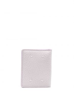 Kožená peněženka Maison Margiela fialová