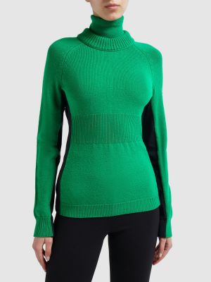 Suéter de lana Moncler Grenoble verde