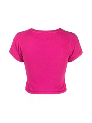 Koszulka z nadrukiem z krótkim rękawem Erl różowa