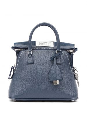 Leder shopper handtasche Maison Margiela blau