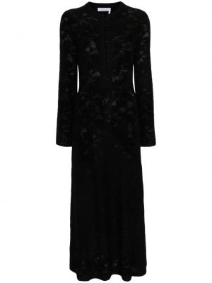 Μάξι φόρεμα Chloé μαύρο
