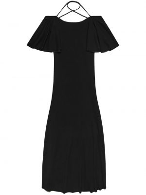 Midi šaty Ami Paris černé