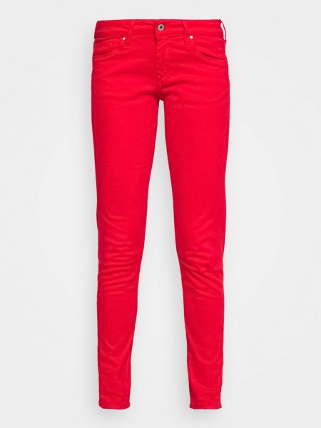 Czerwone jeansy skinny Pepe Jeans
