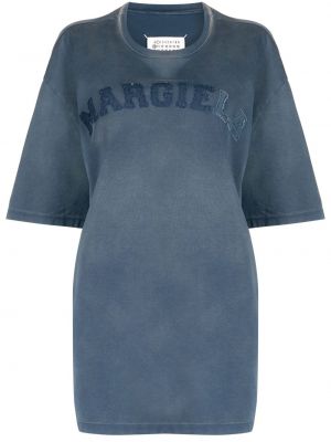 Тениска с принт Maison Margiela синьо