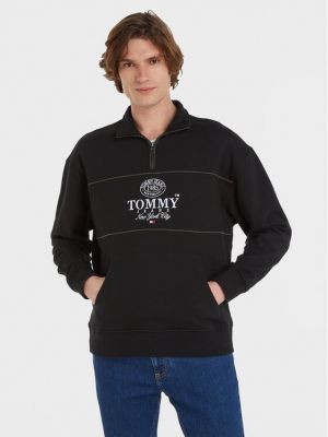 Voľná priliehavá mikina Tommy Jeans čierna