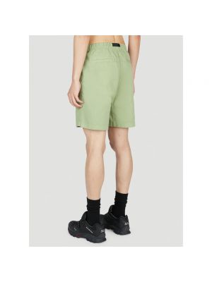 Pantalones cortos de algodón con hebilla Gramicci verde