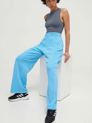 Spodnie sportowe bawełniane Adidas Originals niebieskie