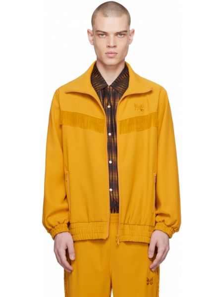 Желтая спортивная куртка с бахромой Needles